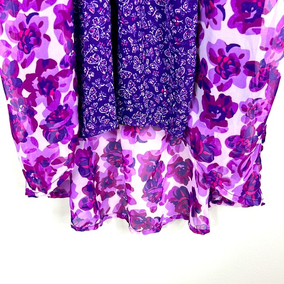 Children’s Place high and low Purple Floral Dress - Picture 3 of 5